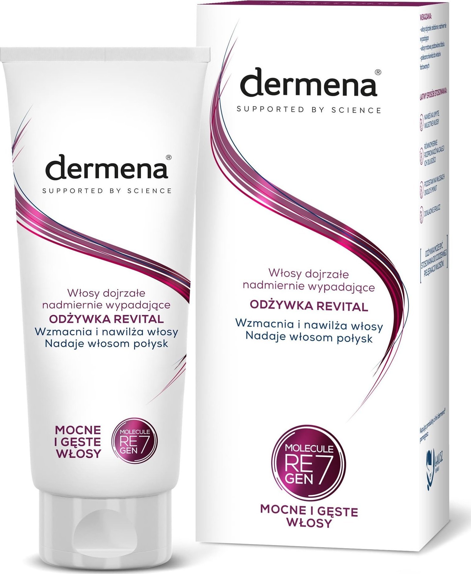 Dermena DERMENA Revital Nawilżająco - Wzmacniająca Odżywka do włosów dojrzałych,nadmiernie wypadających 200ml