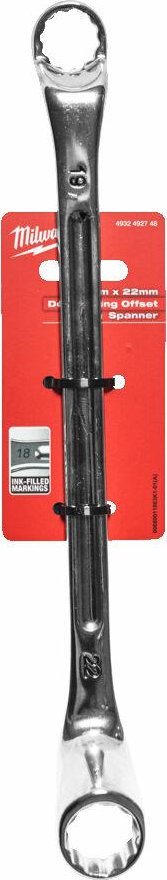 Milwaukee MILWAUKEE MILWAUKEE KLUCZ PODWÓJNIE ODGIĘTY 75° - 19x22mm