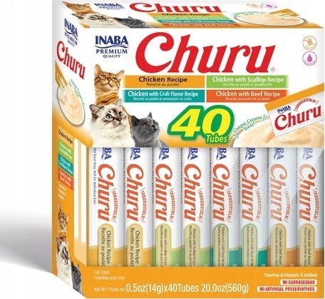 Inaba Foods Przysmak dla kota Cat Churu Varieties Chicken 40 x 14g