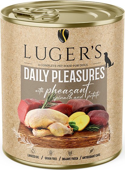 Karma mokra dla psa Luger's Daily Pleasures z bażantem, szpinakiem i ziemniakiem 800 g