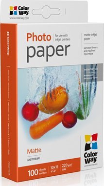 Triton ColorWay PM2201004R Matte Photo Paper, White, 10 x 15 cm, 220 g/m one size