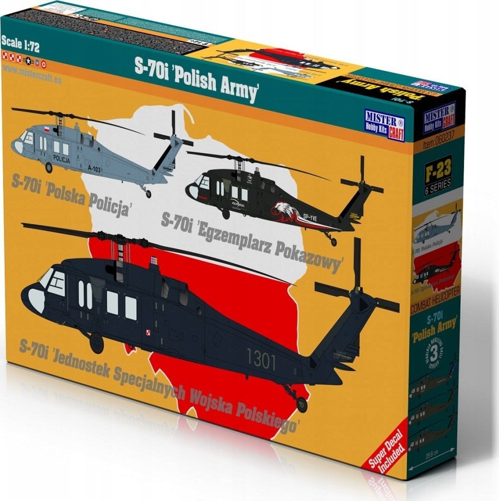 Olymp Aircraft Model helikoptera do sklejania Sikorsky S-70i 1:72 F-23