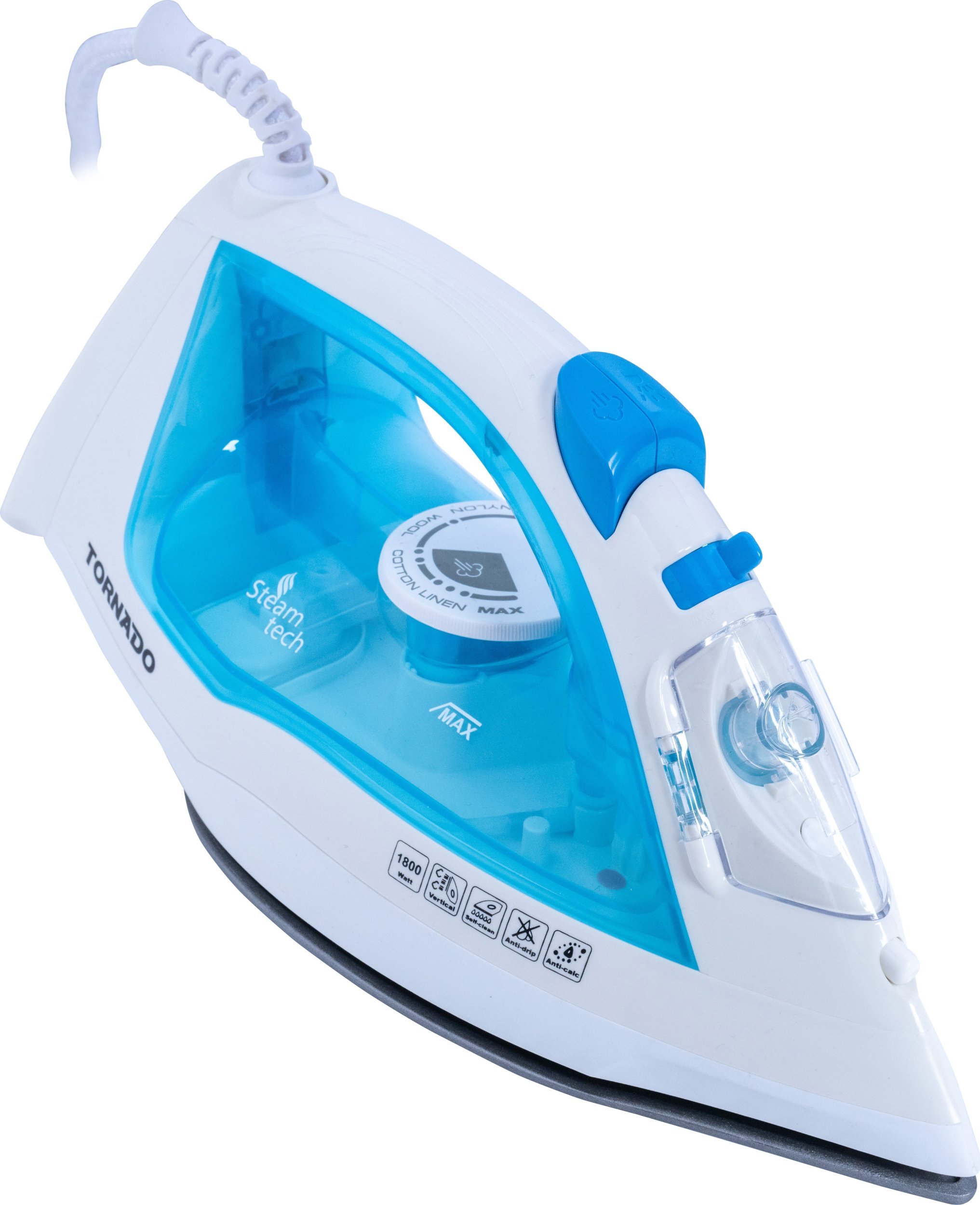 Żelazko Tornado Żelazko parowe TST-1800B Blue/White