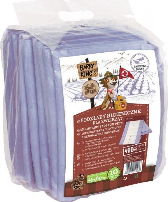 Barry King Podkłady higieniczne o zapachu lawendy, fioletowe, 45x60cm, 10szt/op.