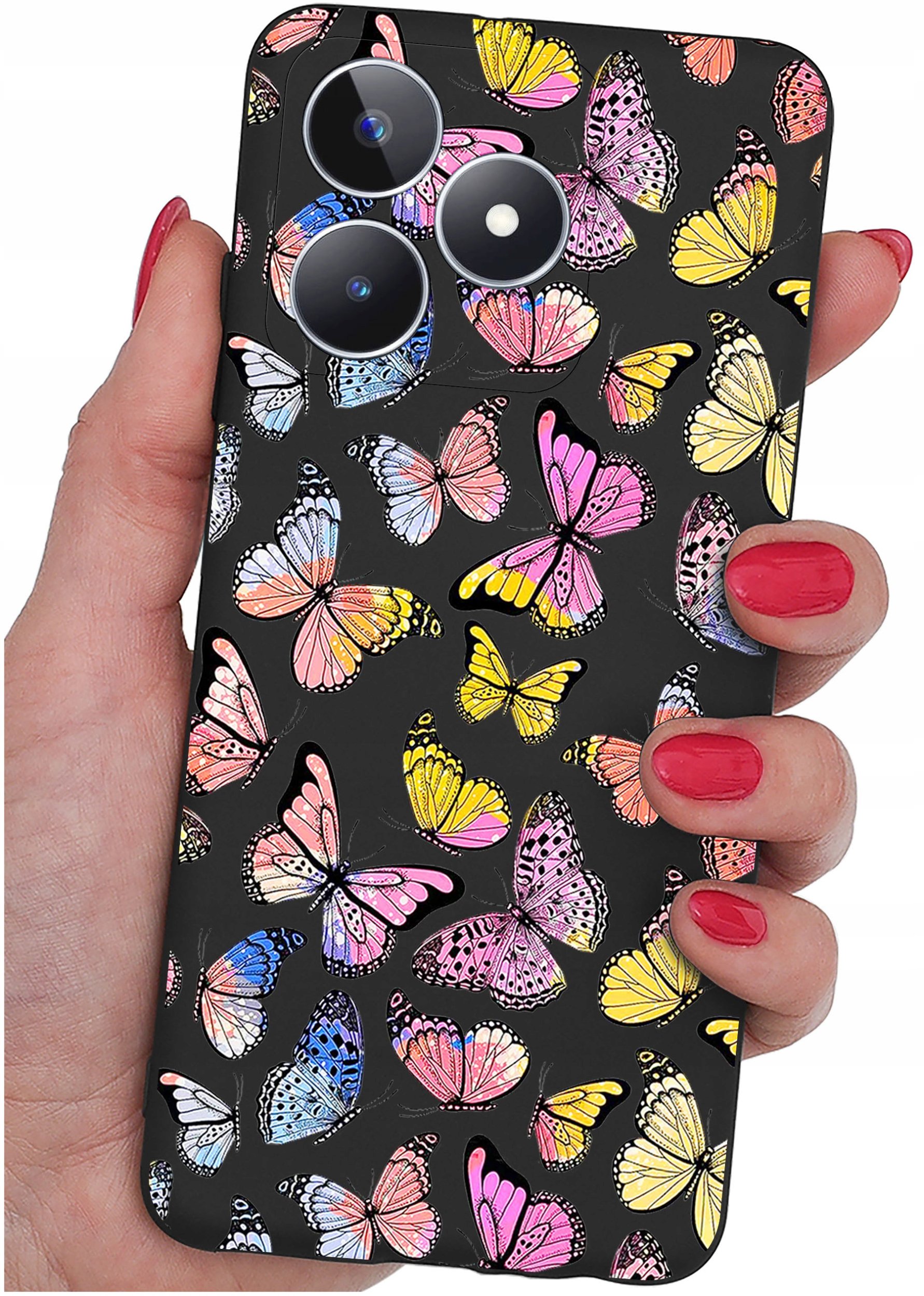 ETUI do Realme C51| C53 WZORY |SILIKONOWE MATT CASE + SZKŁO 9H