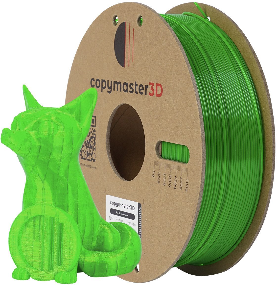Copymaster3D PET-G filament for 3D printers, 1.75 mm, neon green