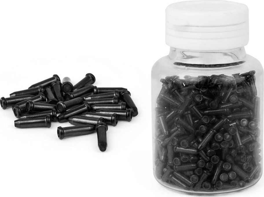 Accent Końcówki linki Accent 2,3 mm aluminiowe 5 sztuk czarne uniwersalny