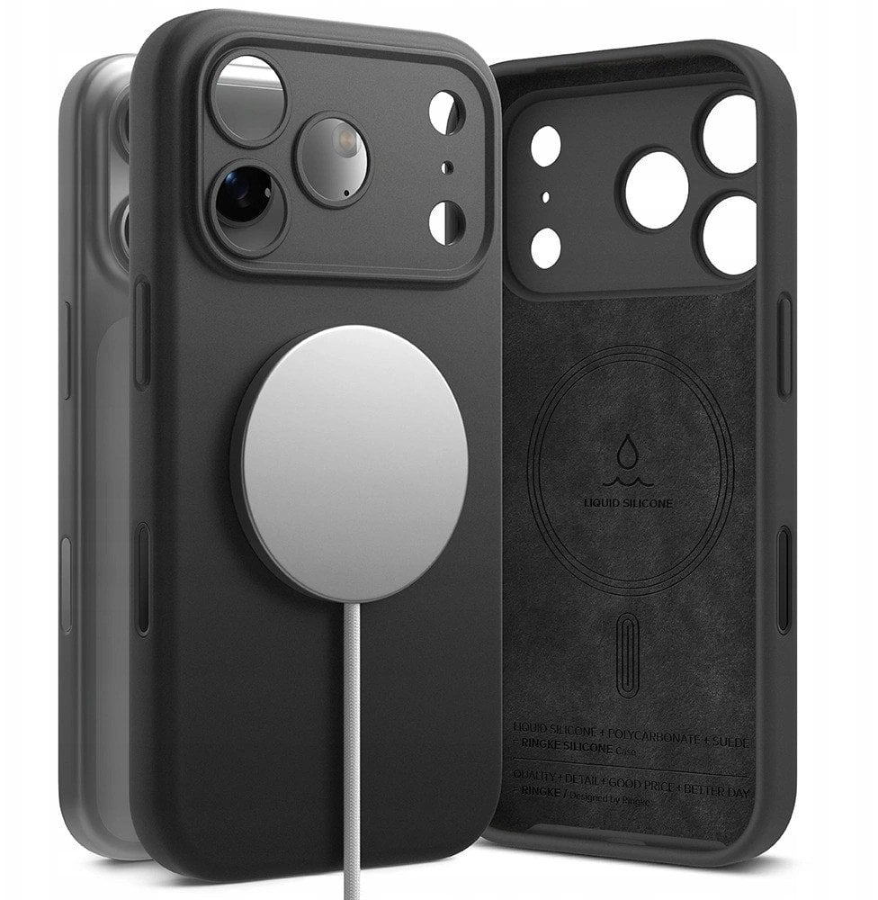 Etui Ringke Silicone Magnetic MagSafe do Apple iPhone 17 Pro Max Black