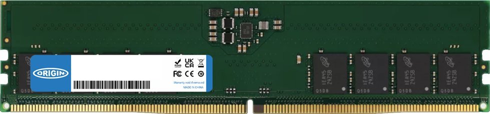 Pamięć Origin Origin Storage 32GB DDR5 4800MHz UDIMM 1Rx8 Non-ECC 1.1V moduł pamięci 1 x 32 GB