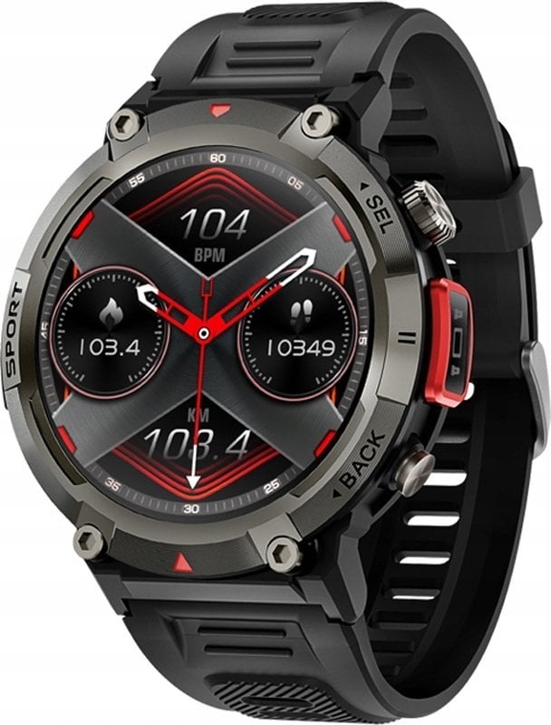 Smartwatch Veltori VT140-1 Czarny Pasek Silikonowy