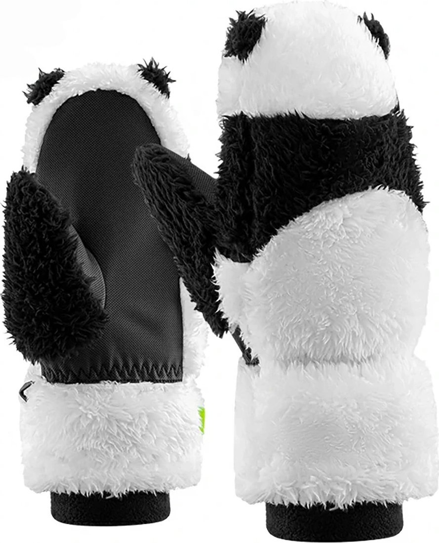 Kombi Rękawice narciarskie Qunature Panda dla dzieci i dorosłych rozmiar S - czarne/białe