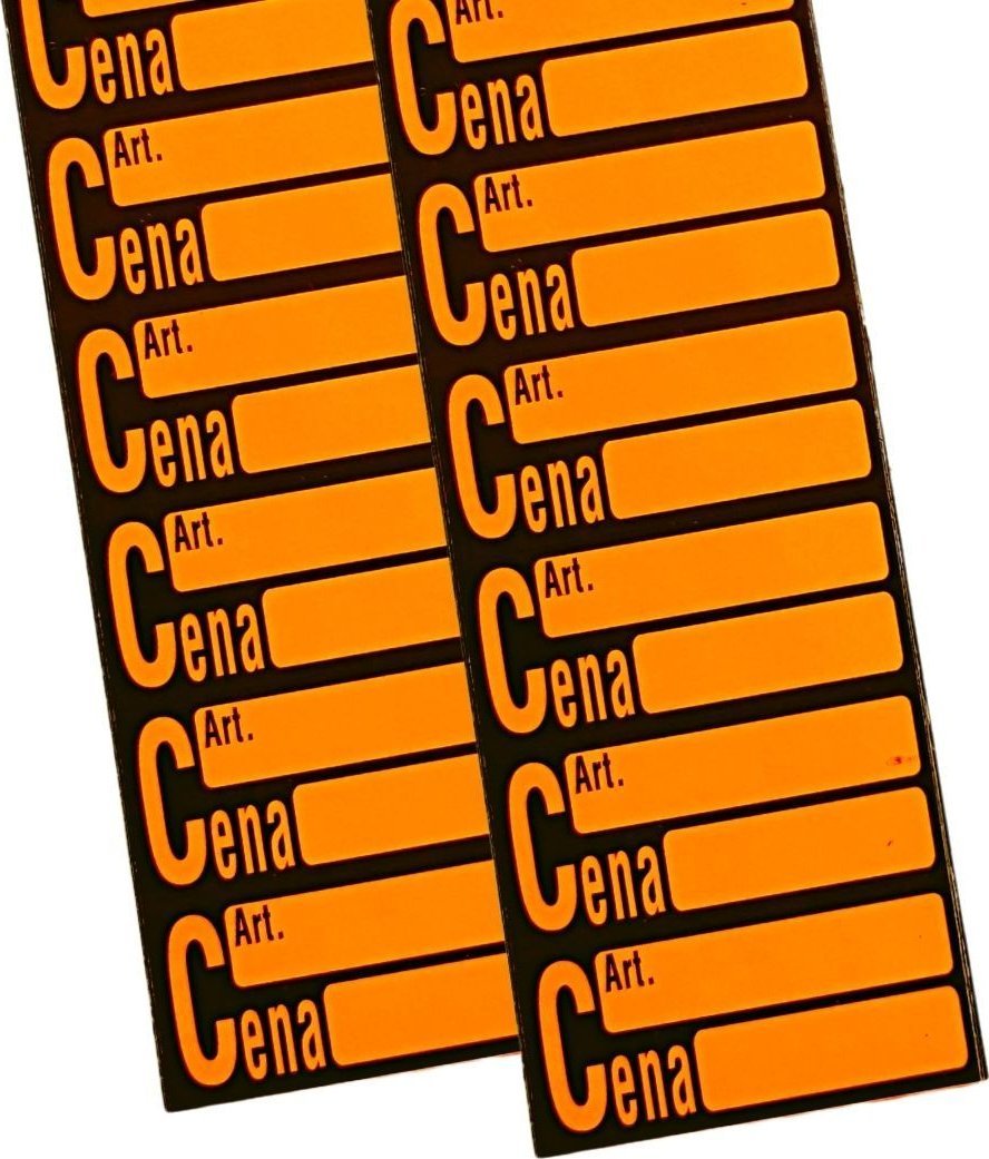 StudioCen Ceny samoprzylepne na pasku pomarańczowa - 100 etykiet
