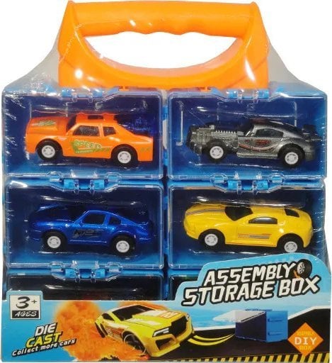 Swede Pojazdy metal.z napędem 6szt w walizce Q9820 93585