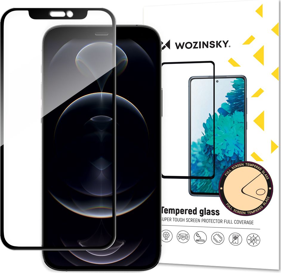 Wozinsky Wozinsky Super Wytrzymałe Szkło Hartowane Full Glue Na Cały Ekran Z Ramką Case Friendly Iphone 13 Mini Czarny