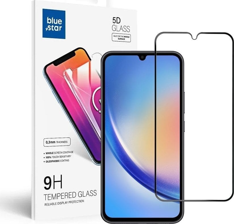 Blue Star Szkło hartowane Blue Star 5D - do Samsung A34 5G (full glue/case friendly) - czarny