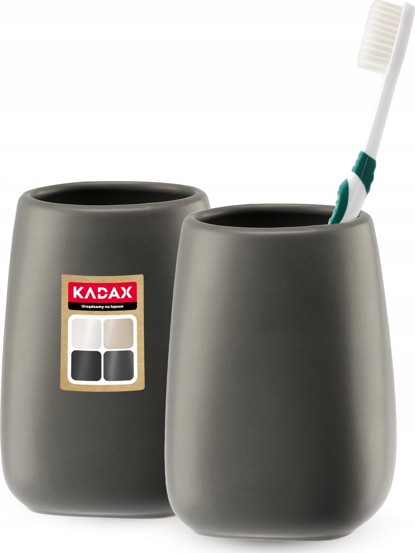 Kadax KADAX Kubek Pojemnik Na Szczoteczki Zestaw 2szt