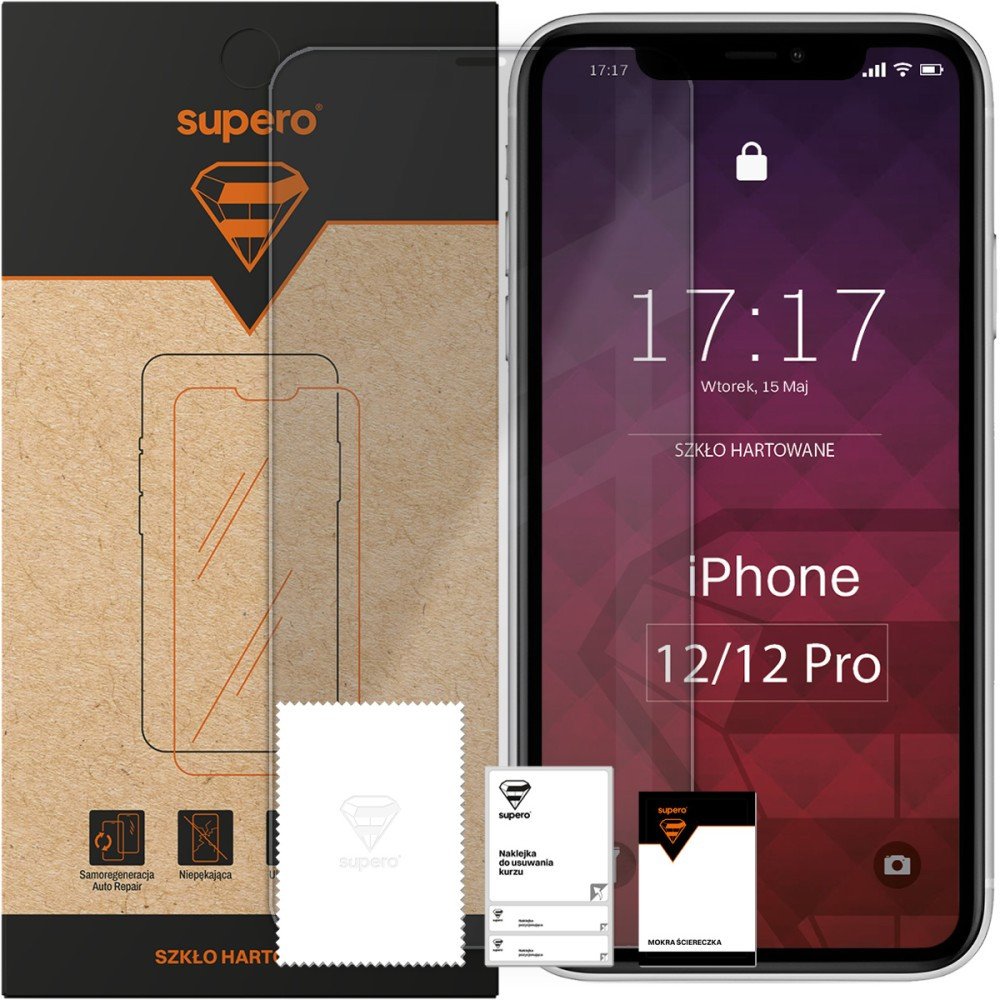 Szkło hartowane Supero do iPhone 12 / 12 Pro