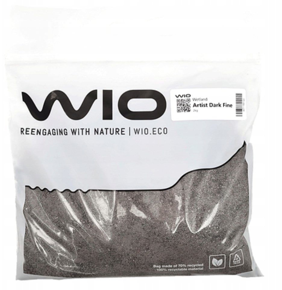 WIO Dark Fine Artist Wetland, substrat, dla roślin, piasek ciemny, drobny, 2kg, worek