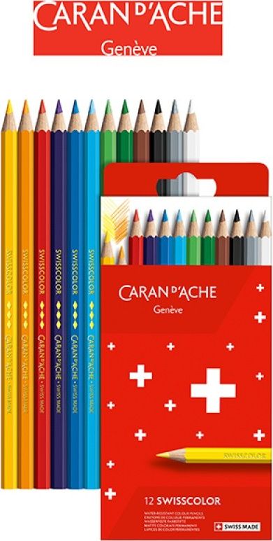 Caran d`Arche Kredki CARAN D'ACHE Swisscolor, kartonowe pudełko, 12 szt.