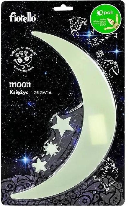 Ozdoby fluorescencyjne Księżyc i Gwiazdy 6szt