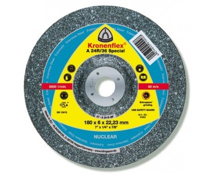 Klingspor Tarcza do szlifowania stali wypukła 125x6x22mm A24R/36 - 45027A