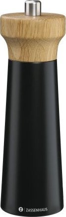 Młynek do przypraw Zassenhaus Młynek do pieprzu, drewno bukowe/drewno dębowe, śred. 5,5 x 18 cm, czarny/naturalny / Zassenhaus