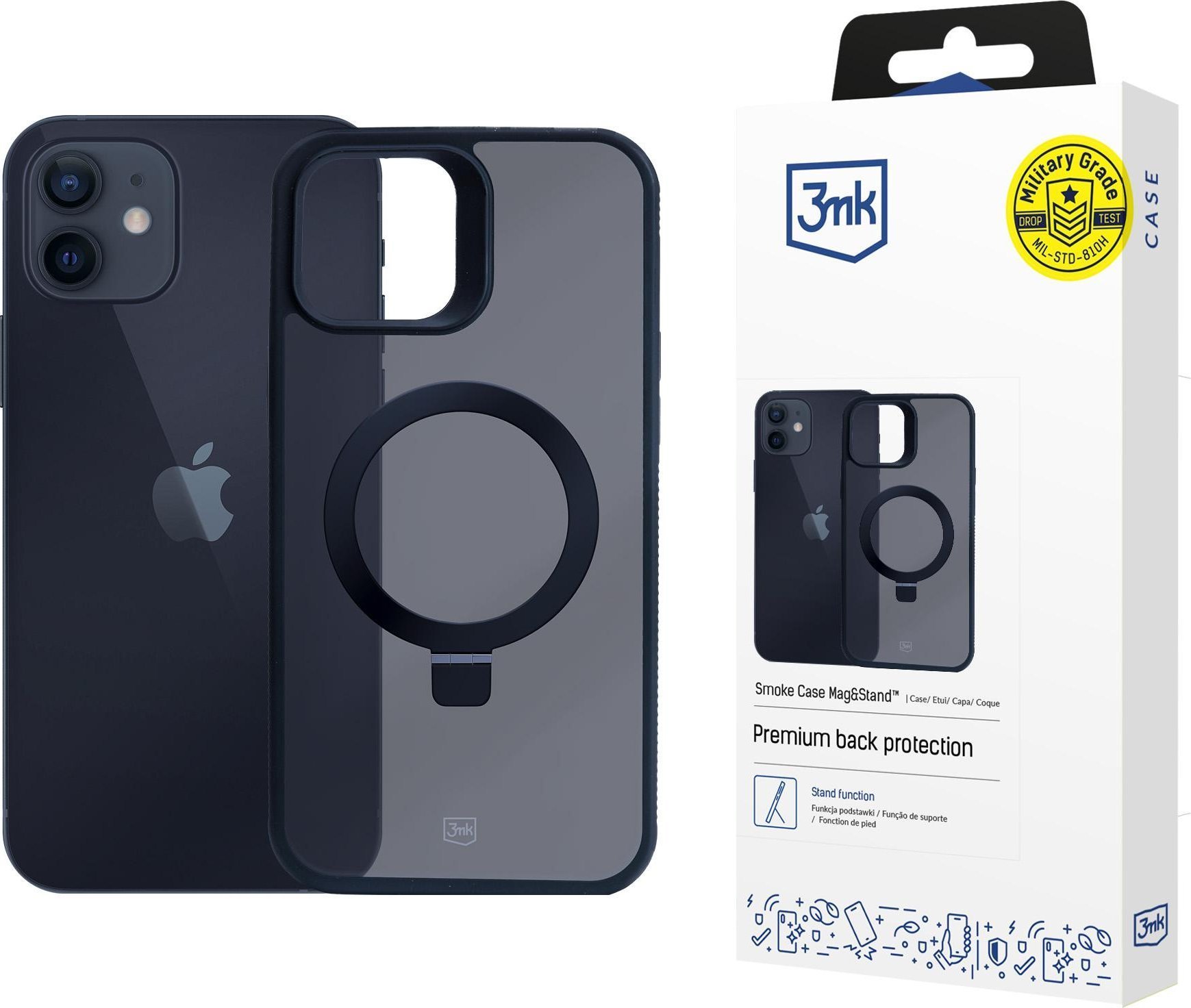 3MK 3MK Smoke Case iPhone 12/12 Pro Magsafe & Stand