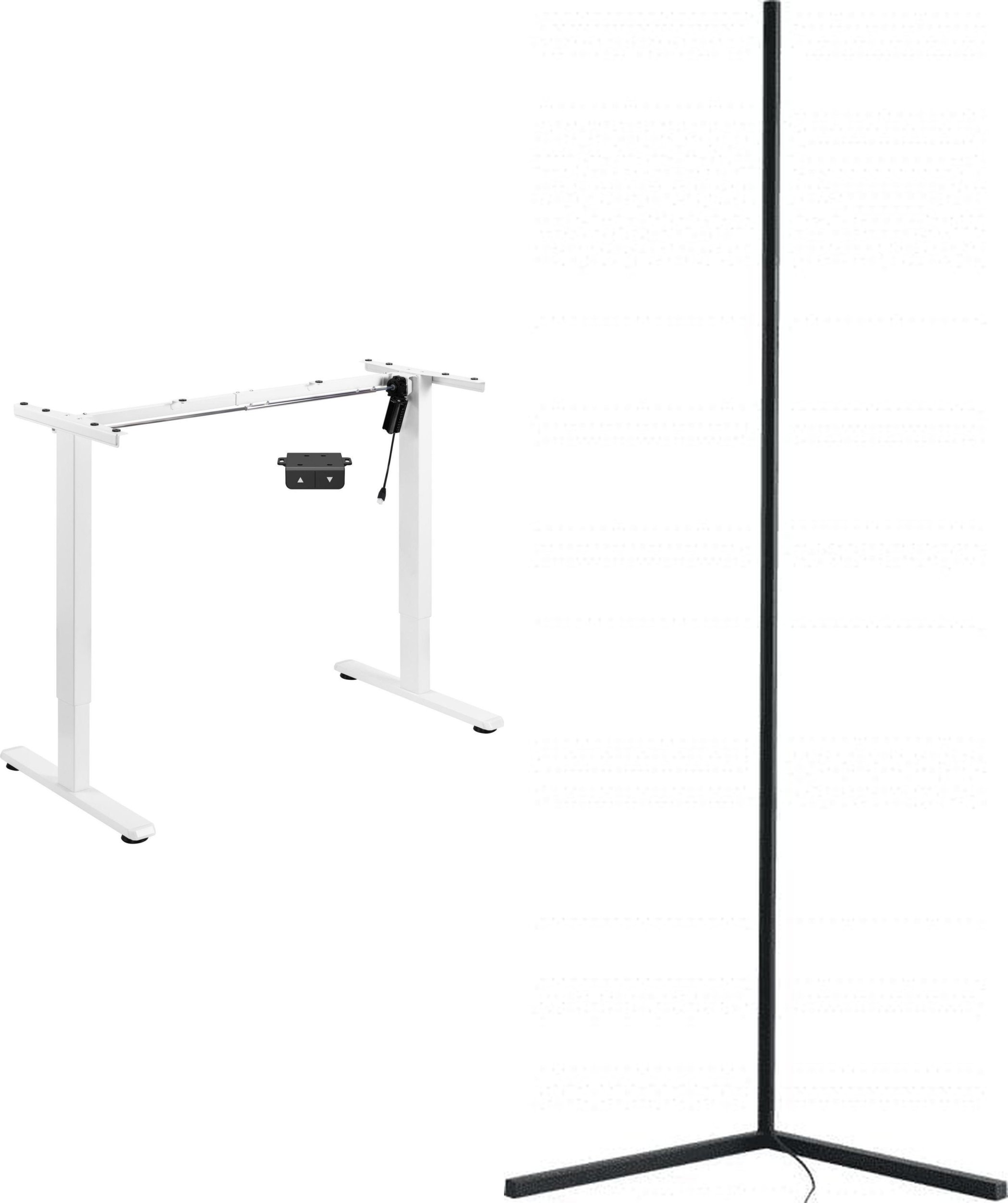 Mozos Mozos EDF ECO WH + Lampa podłogowa narożna LC-RGB LED czarna