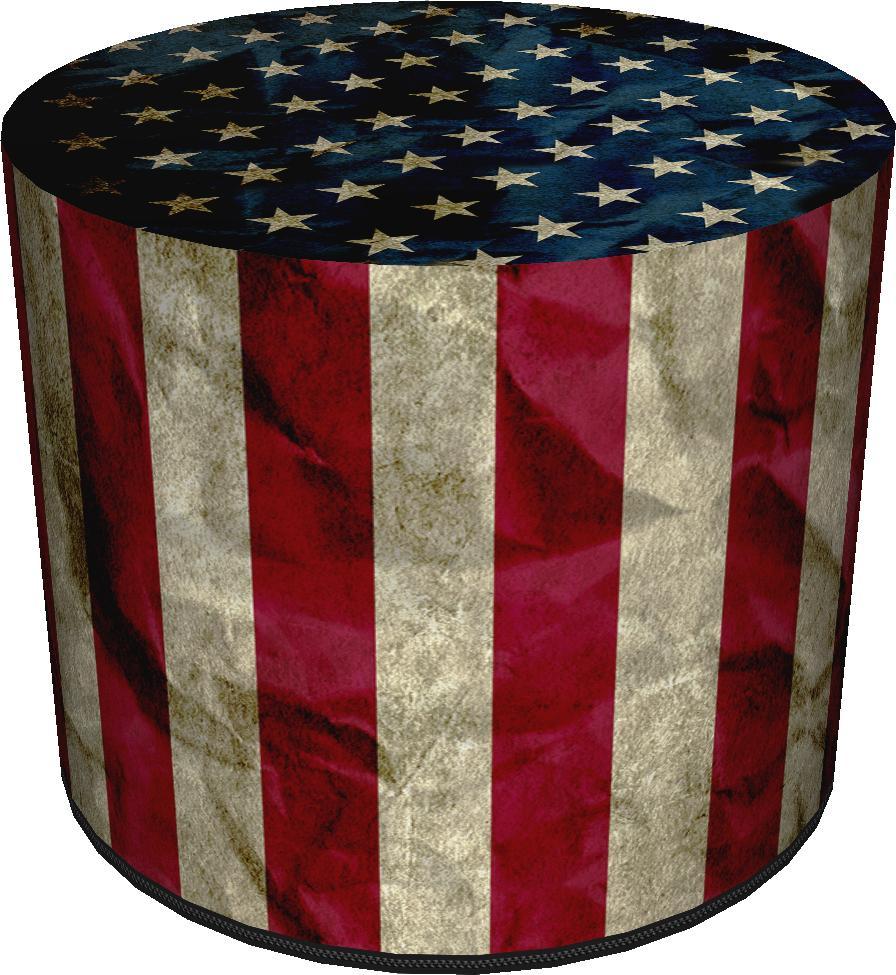 Bertoni-arco Okrągła pufa dekoracyjna - AMERICA