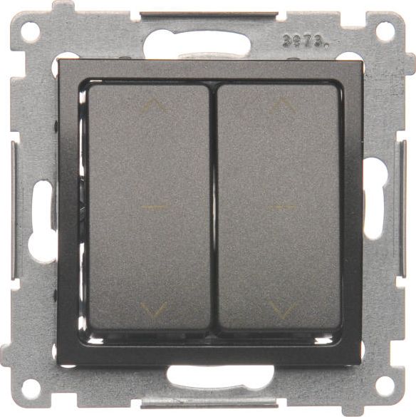 Kontakt-Simon Łącznik żaluzjowy Simon 54 trójpozycyjny podwójny 10A 250V antracyt (DZW2.01/48)