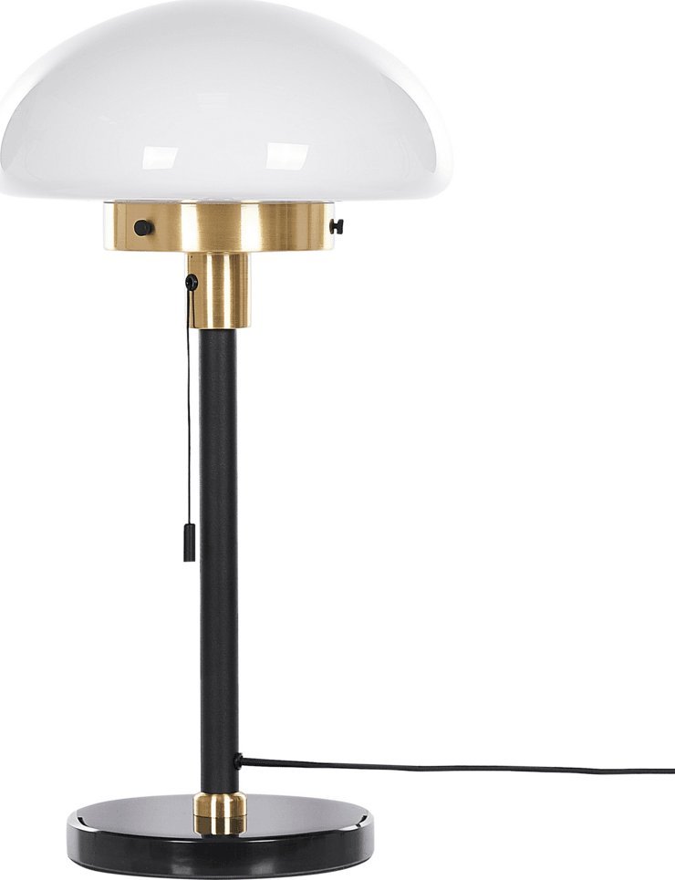 Lampa stołowa Beliani Lampka stołowa metalowa czarna MINIJA