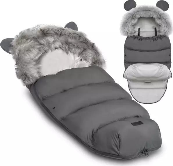 Ricokids Śpiworek do wózka, sanek Elmi Ricokids - ciemno szary