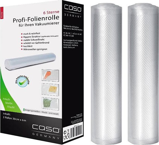 Caso Caso | Foil Roll | 01225 | 2 | Dimensions (W x L) 25x600 cm | Transparent