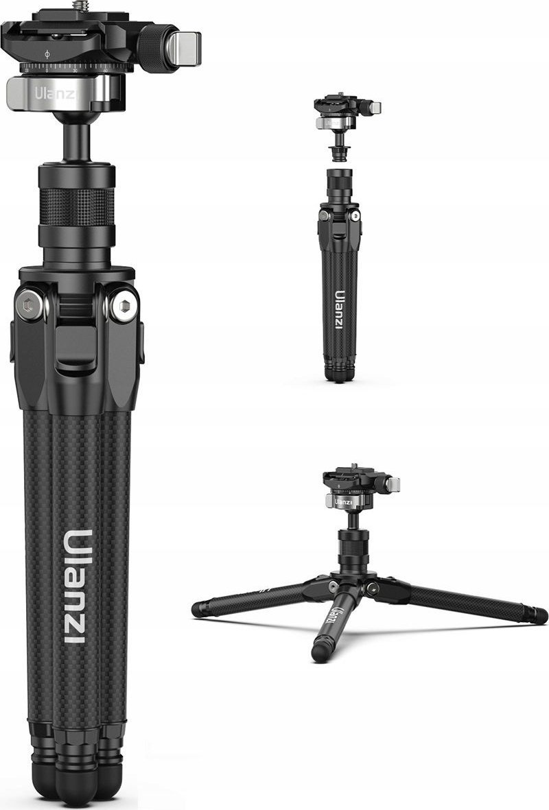 Ulanzi Statyw Karbon 28cm Foto Video Do Aparatu Kamery Telefonu 1/4" / Ulanzi T067