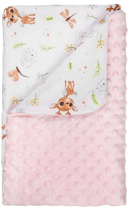 Lulando Lulando BABYDECKE 100 X 75 CM ROSA HIRSCHKALBER