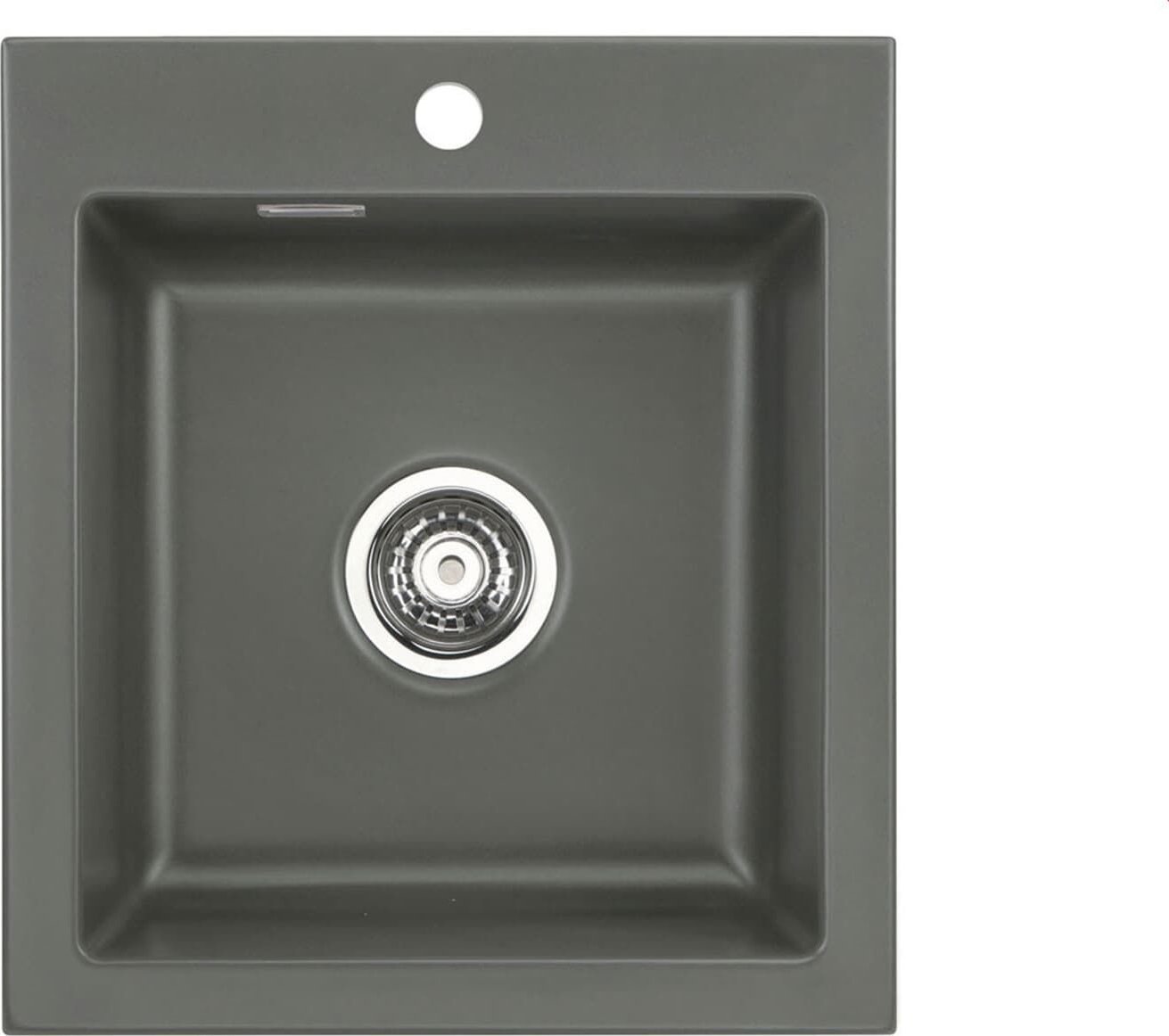 Zlewozmywak SYSTEMCERAM Systemceram Mera 46 Lava, Zlew ceramiczny, korek manualny