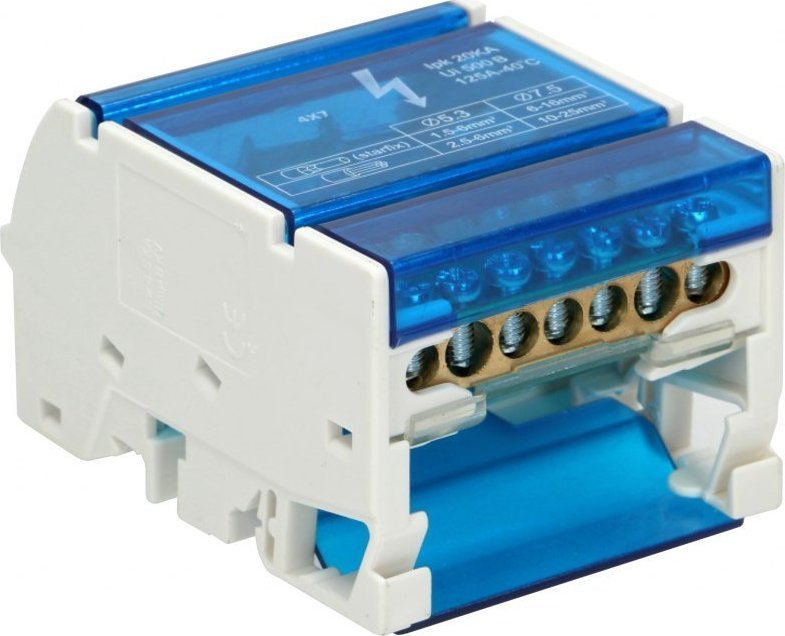 Orno Blok rozdzielczy 4-rzędowy, 7 przewodów