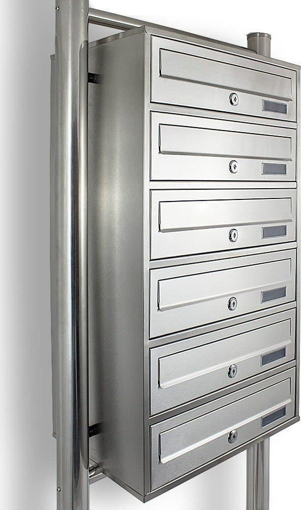 Bituxx Skrzynka lokatorska / lokatorka 6 wrzutów z kluczykami antykradzieżowa