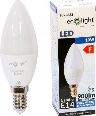 Ecolight Żarówka LED 10W E14 6000K EC79833 900Lm