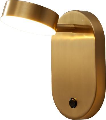 Kinkiet Copel LAMPA ścienna CGSPOTW1 Copel sypialniana OPRAWA metalowa LED 12W 3000K kinkiet mosiądz