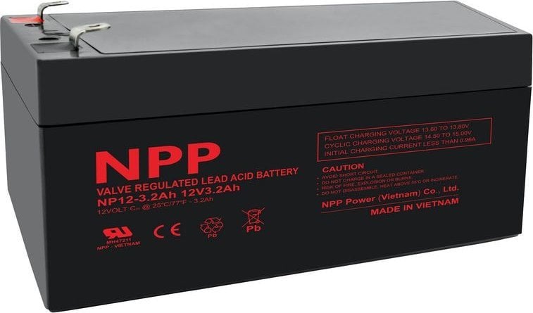 Akumulators 12V 3.2Ah T1(F1) Pb AGM NPP