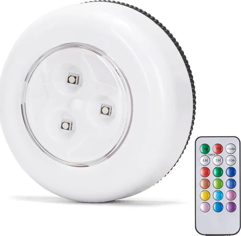 Aigostar Lampka nocna 6500K RGB z pilotem zdalnego sterowania na 3 AAA Lampka nocna 6500K RGB z pilotem zdalnego sterowania na 3 AAA