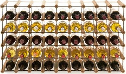 Wamar-Sosenka Regał na wino Stojak na 45 Butelek Szklanych/ PET RW-8/ 9x5 Brązowy Metal + Drewno RW-8-9x5-45_O_BR