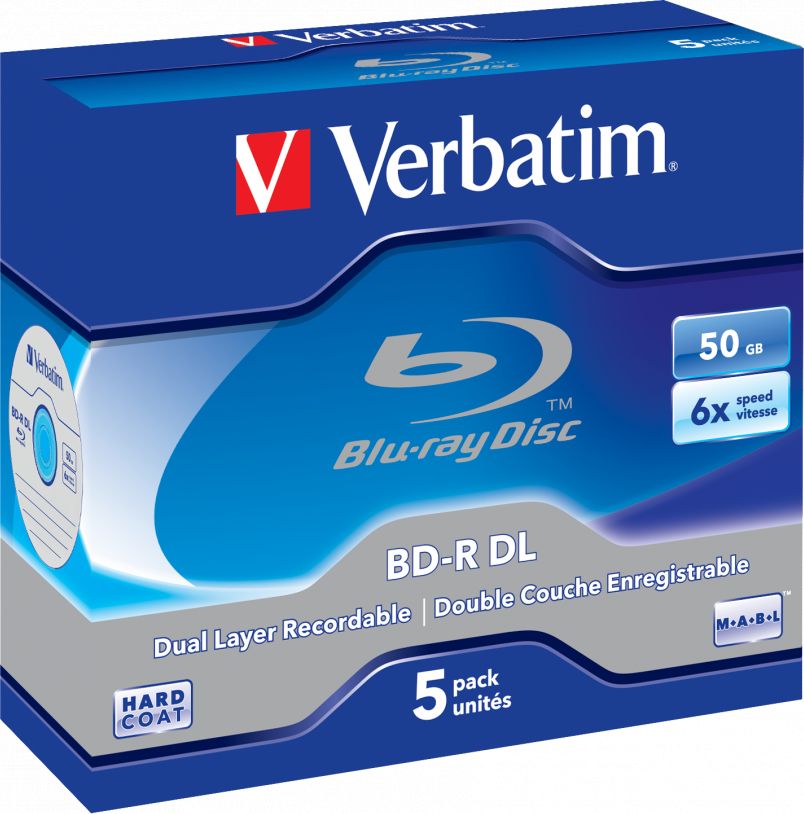 Verbatim BD-R DL 50 GB 6x 5 sztuk (43748)