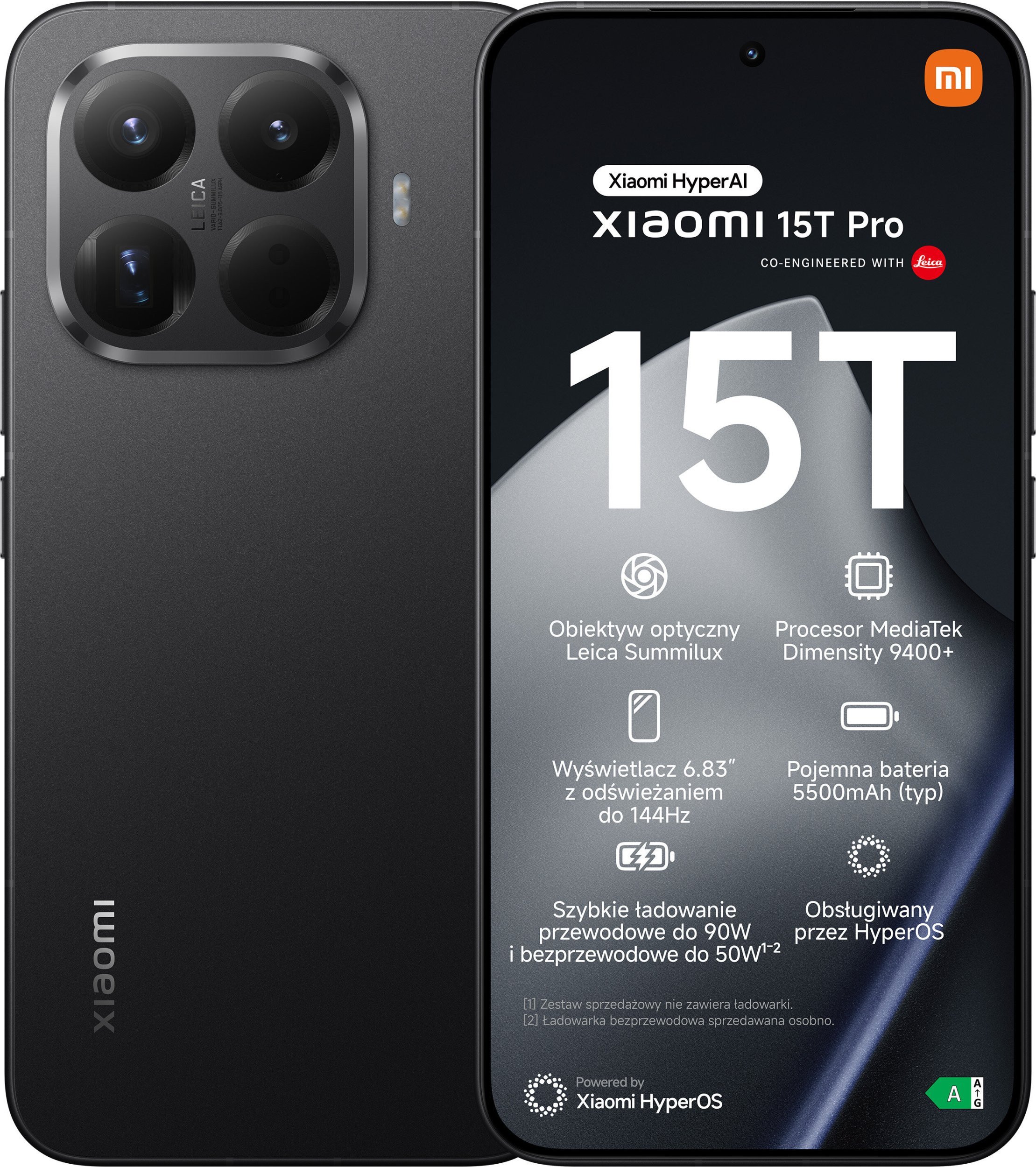 Smartfon Xiaomi 15T Pro 5G 12/1TB Czarny (68002)