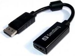 Kabel Sandberg DisplayPort - HDMI 0.1m czarny (50828)