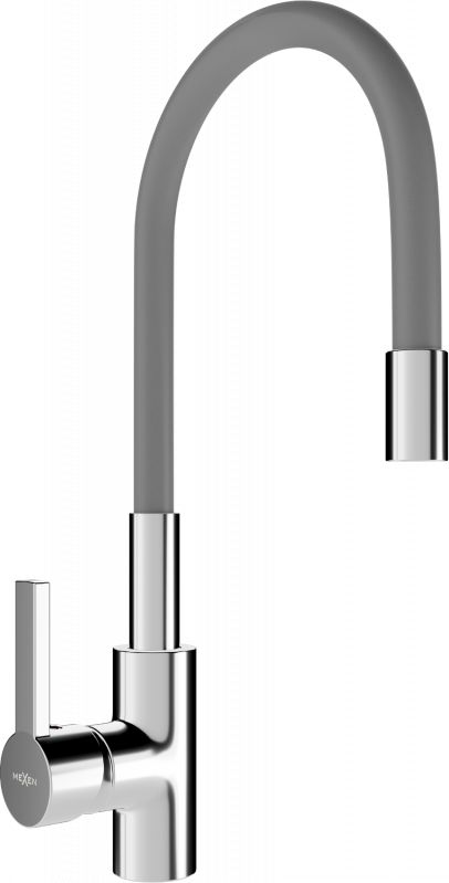 Bateria kuchenna Mexen Flex stojąca szary z chromowanym korpusem