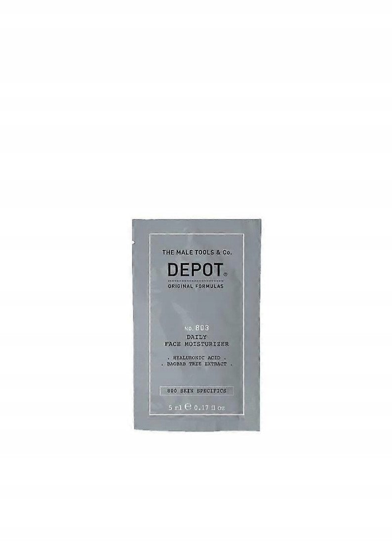 Depot, 800 Skin Specifics No. 803, Hyaluronic Acid, Moisturizing, Day, Cream, For Face & Neck, 5 ml For Men
