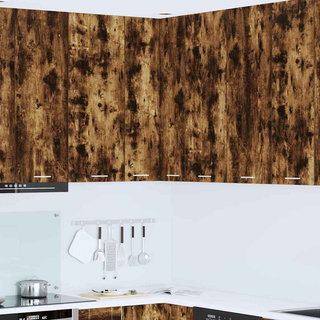 vidaXL Szafka wisząca Riga Wędzony dąb i biały 57 x 57 x 100 cm