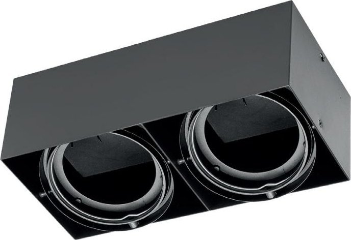 Lampa sufitowa GTV Oprawa punktowa sufitowa PIREO N podwójna IP20 CZARNA/CZARNA OP-PIREN2-20